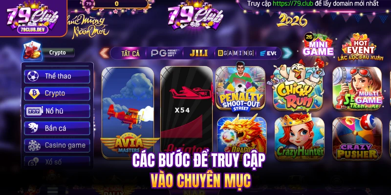 Các bước để truy cập vào chuyên mục